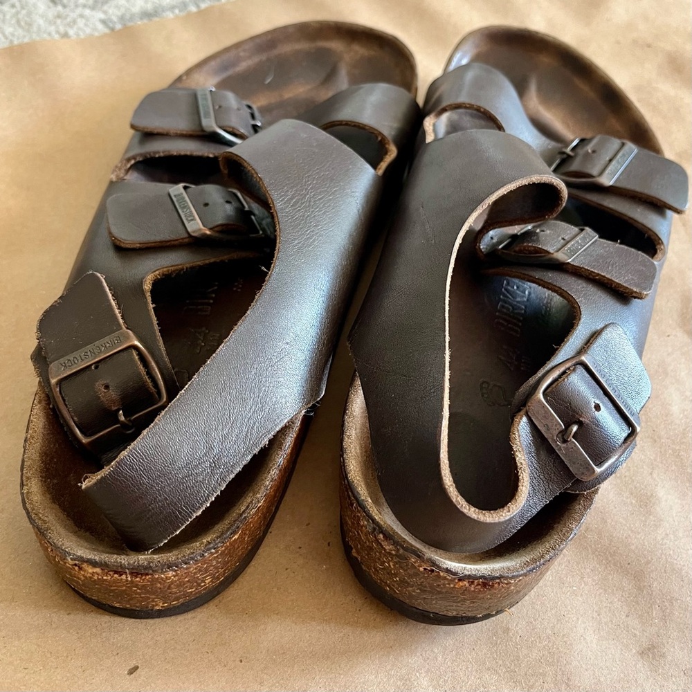 Birkenstock Brown Leather Sandal - Milano - Picture 2 of 6